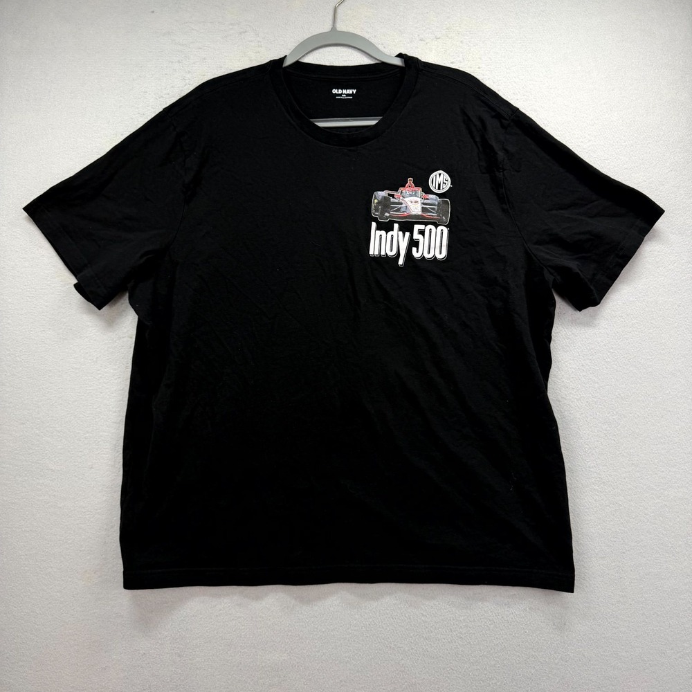 Indy 500‎ Old Navy T-Shirt Mens 2XL Black Racing Indianapolis Motor Speedway Tee